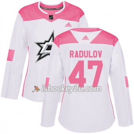 Dame NHL Dallas Stars Trøje Alexander Radulov 47 Adidas 2017-2018 Hvid Lyserød Fashion Authentic